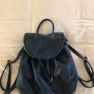 Navy Blue Backpack Purse
